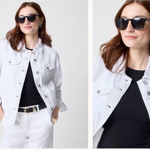 J.Crew NWT Relaxed denim jacket in white size XXS